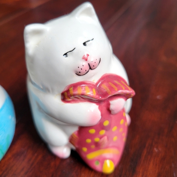 Vtg NEW Salt & Pepper Shakers Fun Cat Salt & Pepper Shakers Cat Lover - Picture 9 of 15